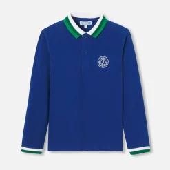 Jacadi T-Shirts, Polos, Langarmshirts>Poloshirt mit langen Ärmeln für Jungen UFERBLAU