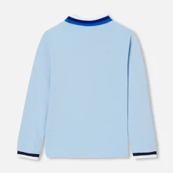 Jacadi T-Shirts, Polos, Langarmshirts>Poloshirt mit langen Ärmeln für Jungen JACADI HELLBLAU