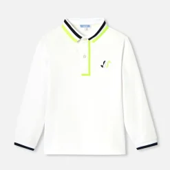 Jacadi T-Shirts, Polos, Langarmshirts>Poloshirt mit langen Ärmeln für Jungen JACADI WEISS