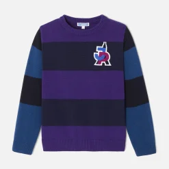 Jacadi Pullover, Sweatshirts, Strickjacken>Pullover aus Baumwolle für Jungen BLAU/LILA