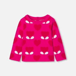 Jacadi Pullover, Sweatshirts, Strickjacken>Pullover aus Jacquard Kleinkind Mädchen ROSA/MEHRFARBIG