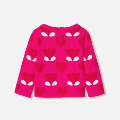 Jacadi Pullover, Sweatshirts, Strickjacken>Pullover aus Jacquard Kleinkind Mädchen ROSA/MEHRFARBIG