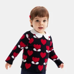 Jacadi Pullover, Sweatshirts, Strickjacken>Pullover aus Jacquard Kleinkind Mädchen MARINEBLAU/MEHRFARBIG