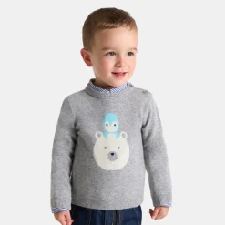 Jacadi Pullover, Sweatshirts, Strickjacken>Pullover aus Kaschmir Kleinkind Junge GRAU MELIERT HELL JACADI