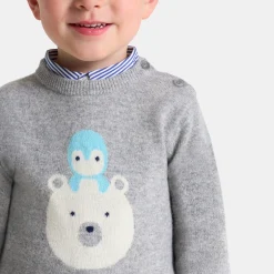 Jacadi Pullover, Sweatshirts, Strickjacken>Pullover aus Kaschmir Kleinkind Junge GRAU MELIERT HELL JACADI