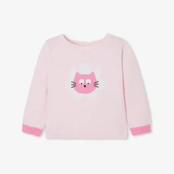 Jacadi Pullover, Sweatshirts, Strickjacken>Pullover für Mädchen mit Intarsienmotiv ROSA PUDER JACADI