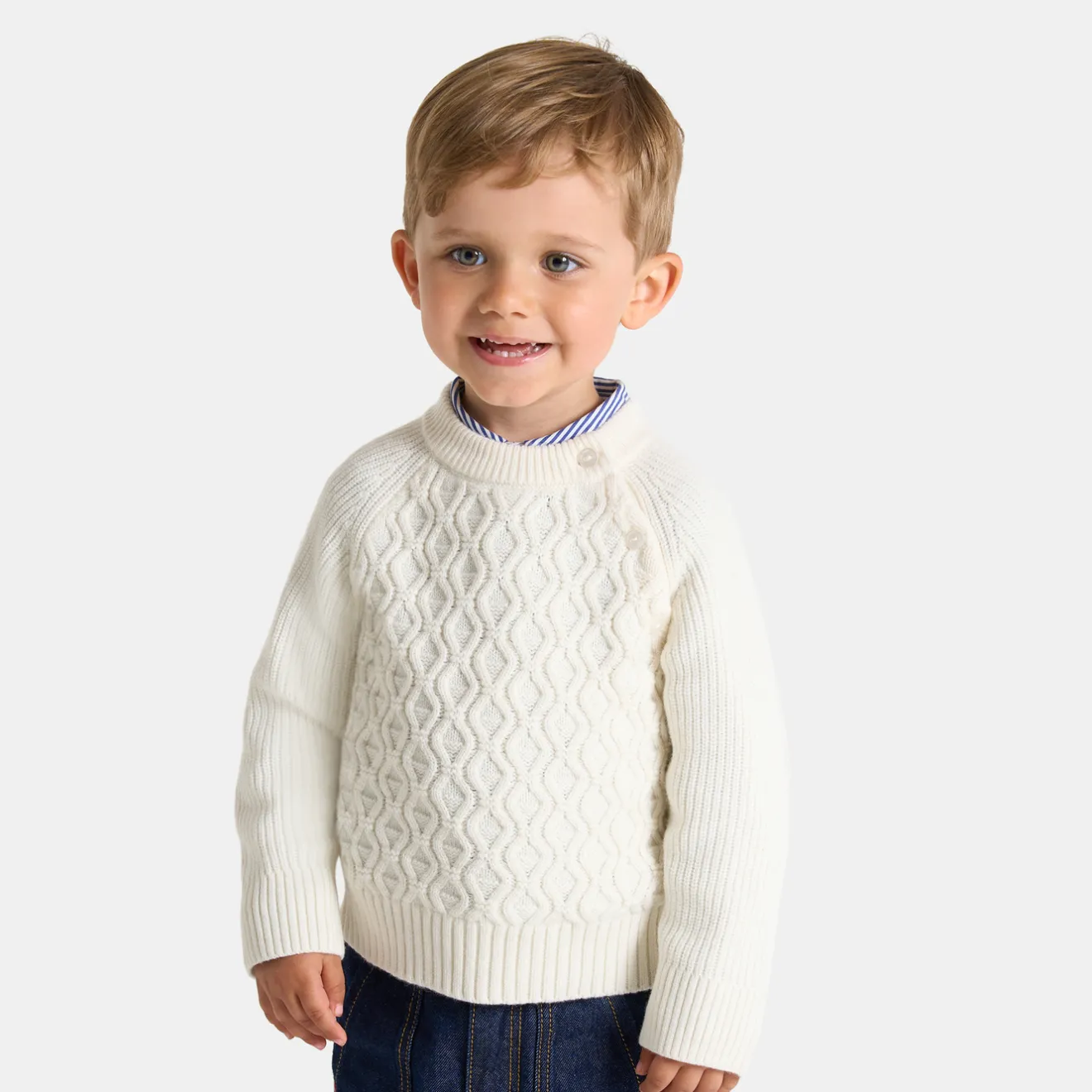 Jacadi Pullover, Sweatshirts, Strickjacken>Pullover Kleinkind Junge WEICHES JACADI WEISS