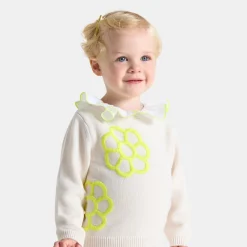 Jacadi Pullover, Sweatshirts, Strickjacken>Pullover mit aufgestickten Blumen Kleinkind Mädchen WEICHES JACADI WEISS
