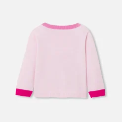 Jacadi Pullover, Sweatshirts, Strickjacken>Pullover mit Blumen-Intarsie Kleinkind Mädchen ROSA PUDER JACADI