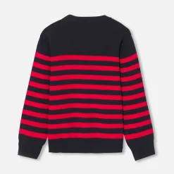 Jacadi Pullover, Sweatshirts, Strickjacken|Pullover, Sweatshirts, Strickjacken>Pullover mit Matrosenstreifen für Kinder MARINEBLAU/ROT
