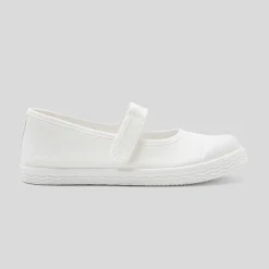 Jacadi Stoffschuhe|Ballerinas & Riemchenschuhe>Riemchenschuhe aus Canvas für Mädchen JACADI WEISS