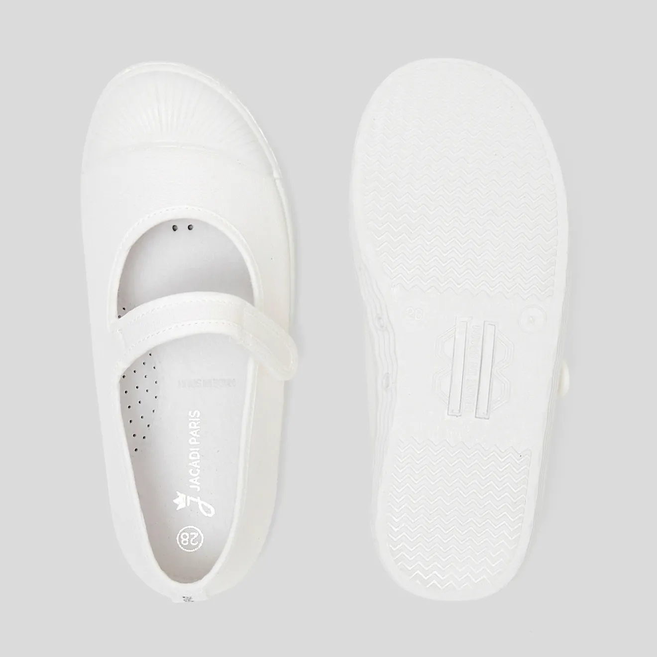 Jacadi Stoffschuhe|Ballerinas & Riemchenschuhe>Riemchenschuhe aus Canvas für Mädchen JACADI WEISS