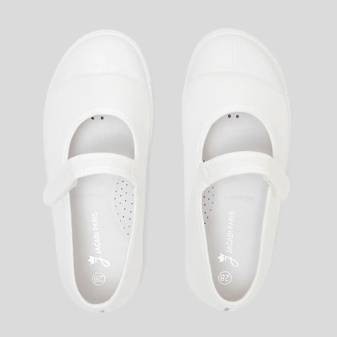 Jacadi Stoffschuhe|Ballerinas & Riemchenschuhe>Riemchenschuhe aus Canvas für Mädchen JACADI WEISS