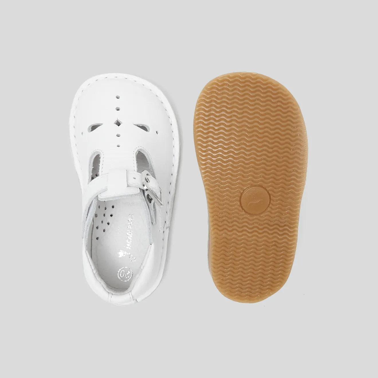 Jacadi Sandalen|Halbschuhe & Mokassins>Riemchenschuhe aus Glattleder JACADI WEISS