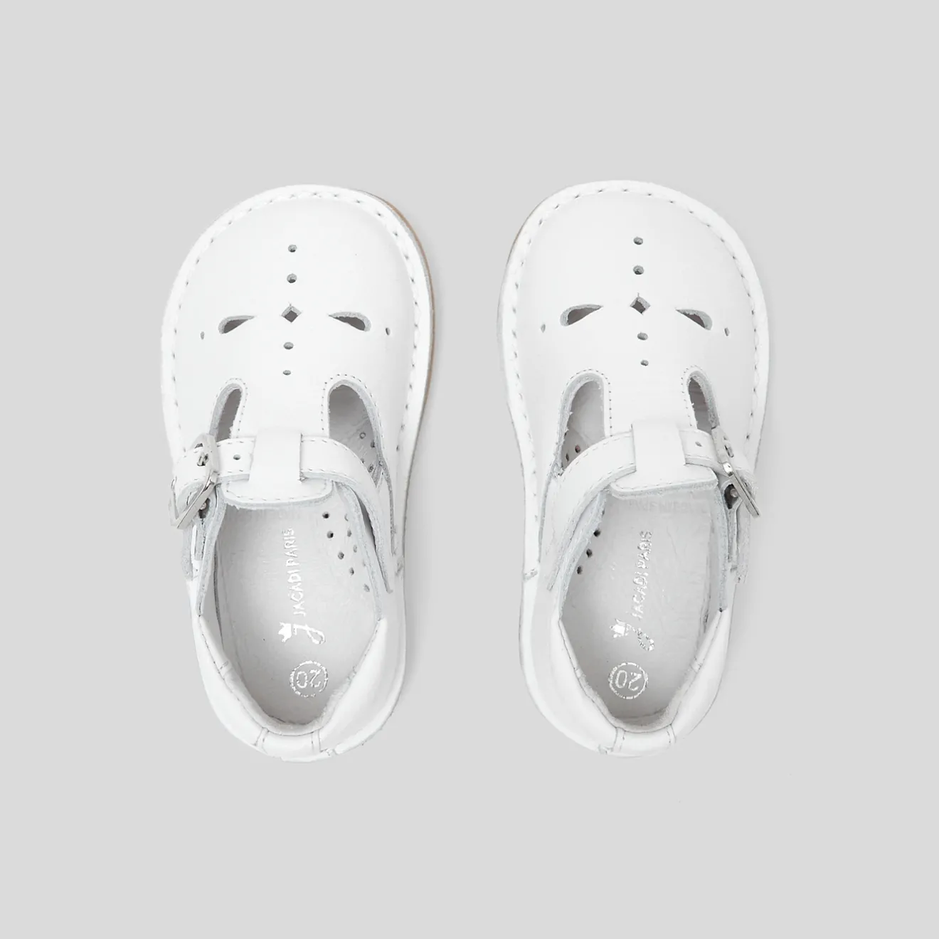 Jacadi Sandalen|Halbschuhe & Mokassins>Riemchenschuhe aus Glattleder JACADI WEISS