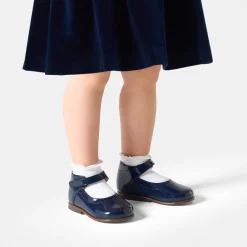 Jacadi Ballerinas & Riemchenschuhe|Schuhe>Riemchenschuhe für kleine Mädchen aus Lackleder MARINEBLAU JACADI