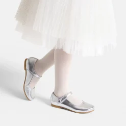 Jacadi Ballerinas & Riemchenschuhe>Riemchenschuhe für Mädchen aus Glacéleder SILBER
