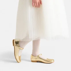 Jacadi Ballerinas & Riemchenschuhe>Riemchenschuhe für Mädchen aus Glacéleder GOLD GELB