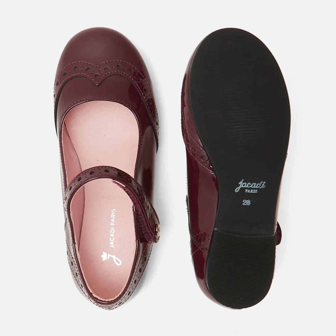Jacadi Ballerinas & Riemchenschuhe>Riemchenschuhe für Mädchen aus Lackleder BORDEAUX