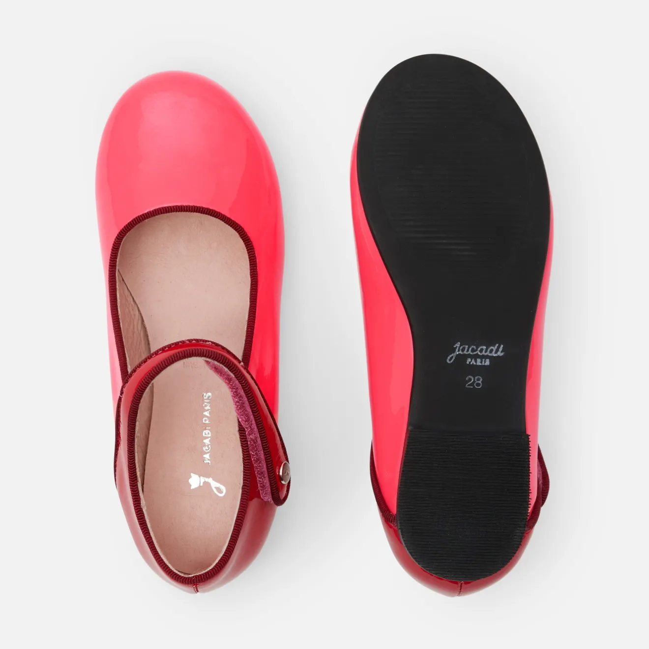 Jacadi Ballerinas & Riemchenschuhe>Riemchenschuhe für Mädchen aus Lackleder ROSA