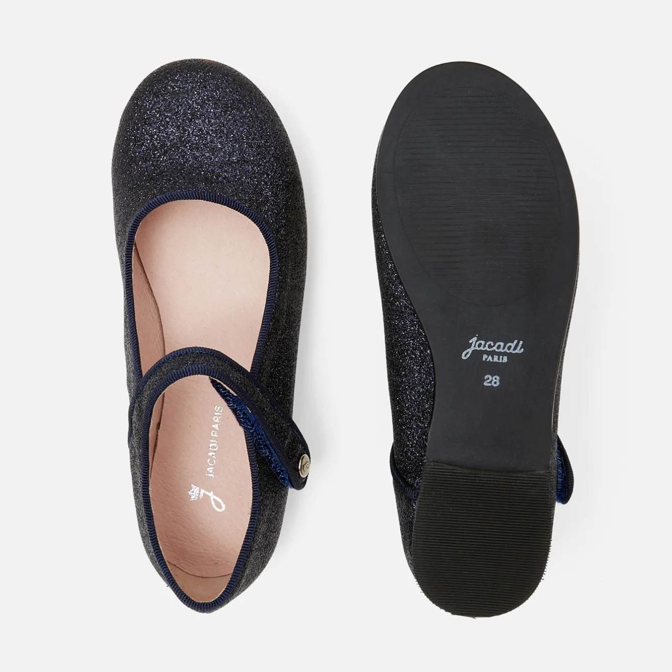 Jacadi Ballerinas & Riemchenschuhe>Riemchenschuhe mit Pailletten für Mädchen MARINEBLAU JACADI