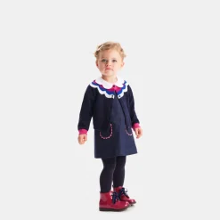 Jacadi Kleider>Schürzenkleid aus Jeansstoff Kleinkind Mädchen JEANSDUNKELBLAU