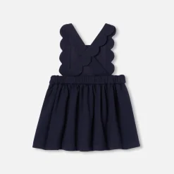 Jacadi Kleider>Schürzenkleid aus Milanostrick Kleinkind Mädchen MARINEBLAU JACADI