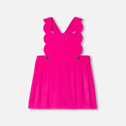 Jacadi Kleider>Schürzenkleid aus Samt Kleinkind Mädchen HIMBEERE