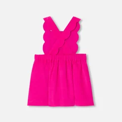 Jacadi Kleider>Schürzenkleid aus Samt Kleinkind Mädchen HIMBEERE