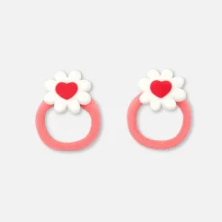 Jacadi Haar-Accessoires>Set mit 2 Haargummis Kleinkind Mädchen WEISS/ROT
