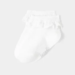 Jacadi Accessoires|Socken, Strumpfhosen Und Stiefelchen>Socken mit Volants JACADI WEISS