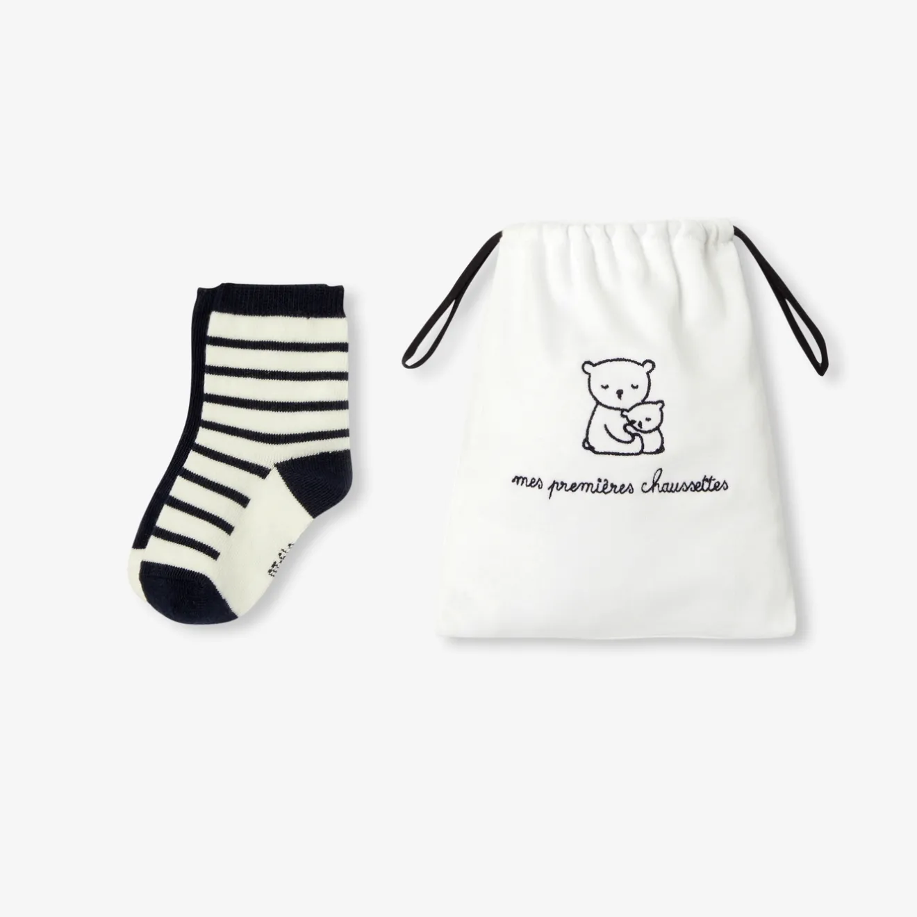 Jacadi Socken Und Stiefelchen|Socken>Socken-Duo Baby WEISS/MARINEBLAU
