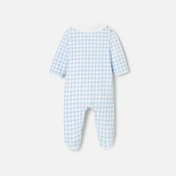 Jacadi Strampler|Strampler & Schlafanzüge>Strampler aus Interlock-Gewebe für Jungen WEISS/BLAU