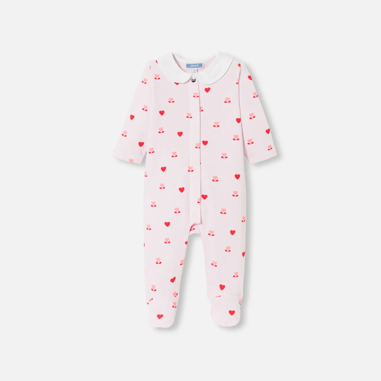 Jacadi Strampler|Strampler & Schlafanzüge>Strampler aus Molton für Mädchen ROSA/MEHRFARBIG