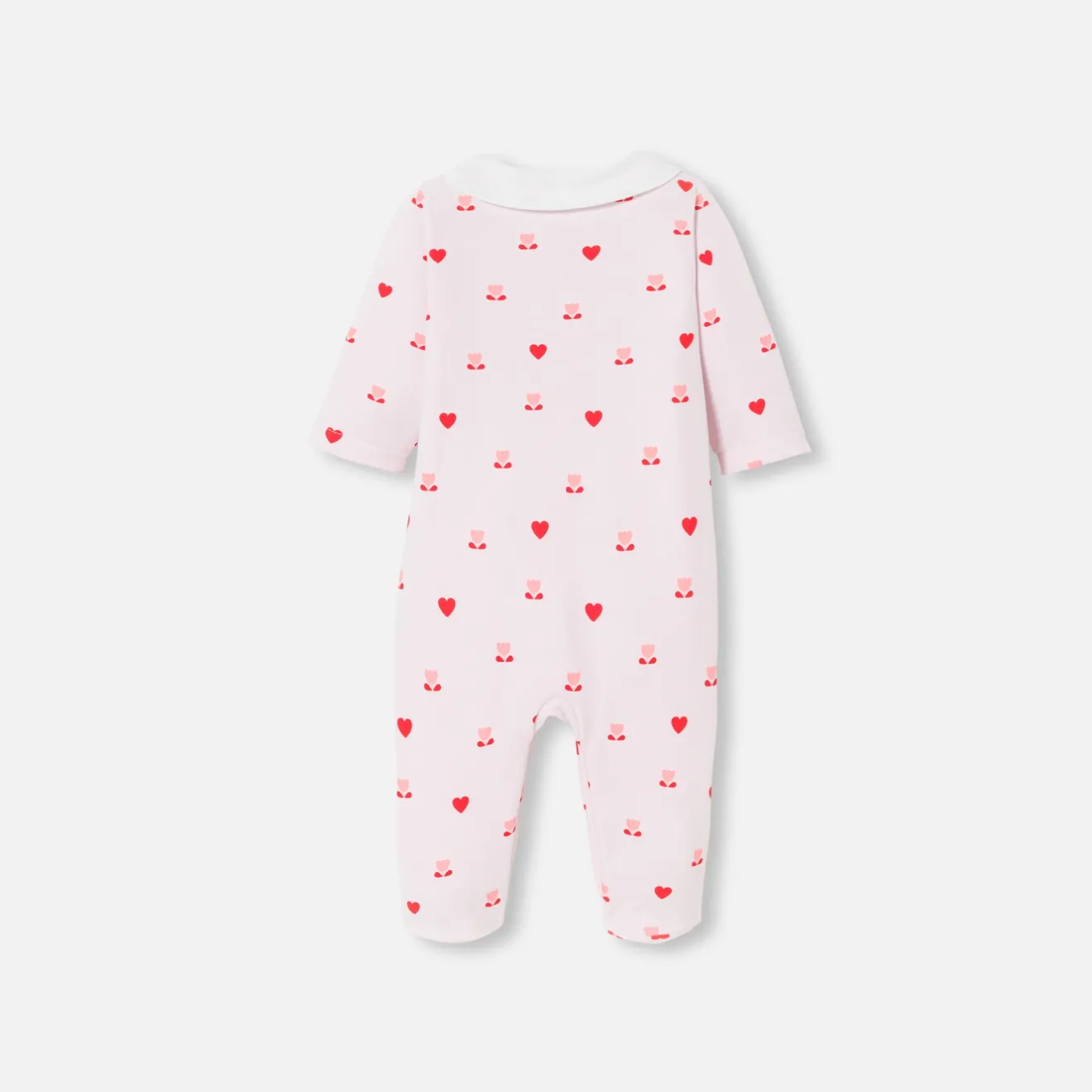 Jacadi Strampler|Strampler & Schlafanzüge>Strampler aus Molton für Mädchen ROSA/MEHRFARBIG