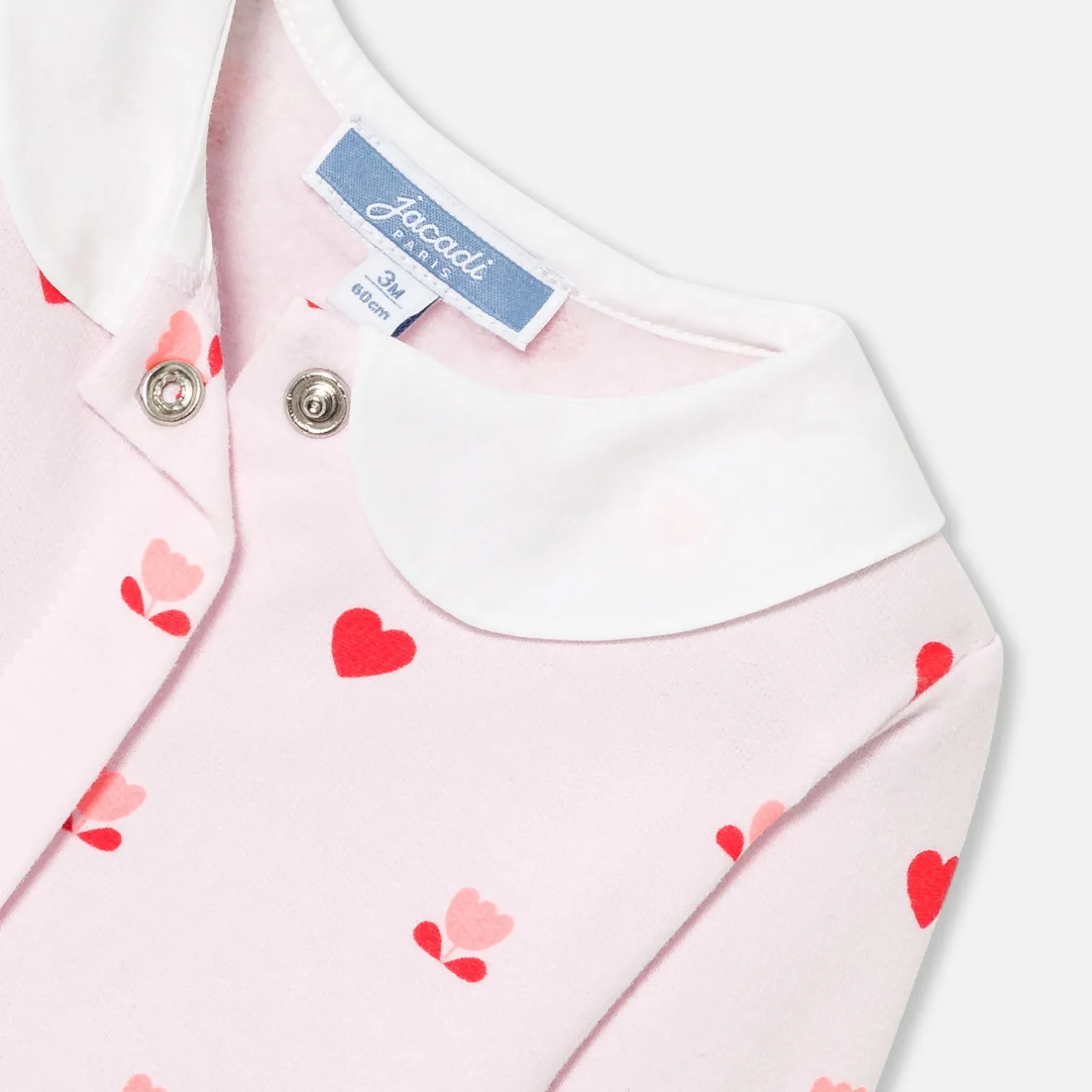 Jacadi Strampler|Strampler & Schlafanzüge>Strampler aus Molton für Mädchen ROSA/MEHRFARBIG