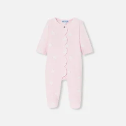 Jacadi Strampler|Strampler & Schlafanzüge>Strampler aus Molton für Mädchen ROSA/MEHRFARBIG