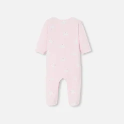 Jacadi Strampler|Strampler & Schlafanzüge>Strampler aus Molton für Mädchen ROSA/MEHRFARBIG