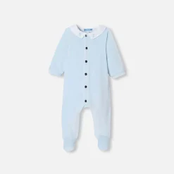 Jacadi Strampler|Strampler & Schlafanzüge>Strampler aus Samt für Baby Jungen HELLBLAU