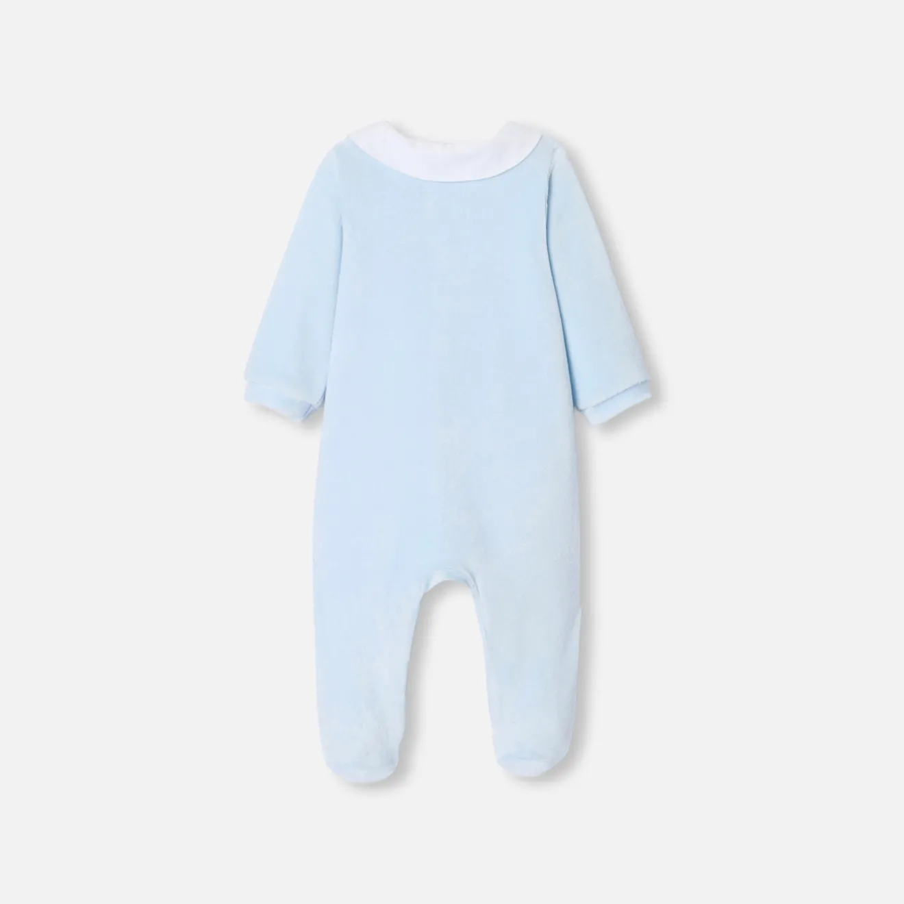 Jacadi Strampler|Strampler & Schlafanzüge>Strampler aus Samt für Baby Jungen HELLBLAU