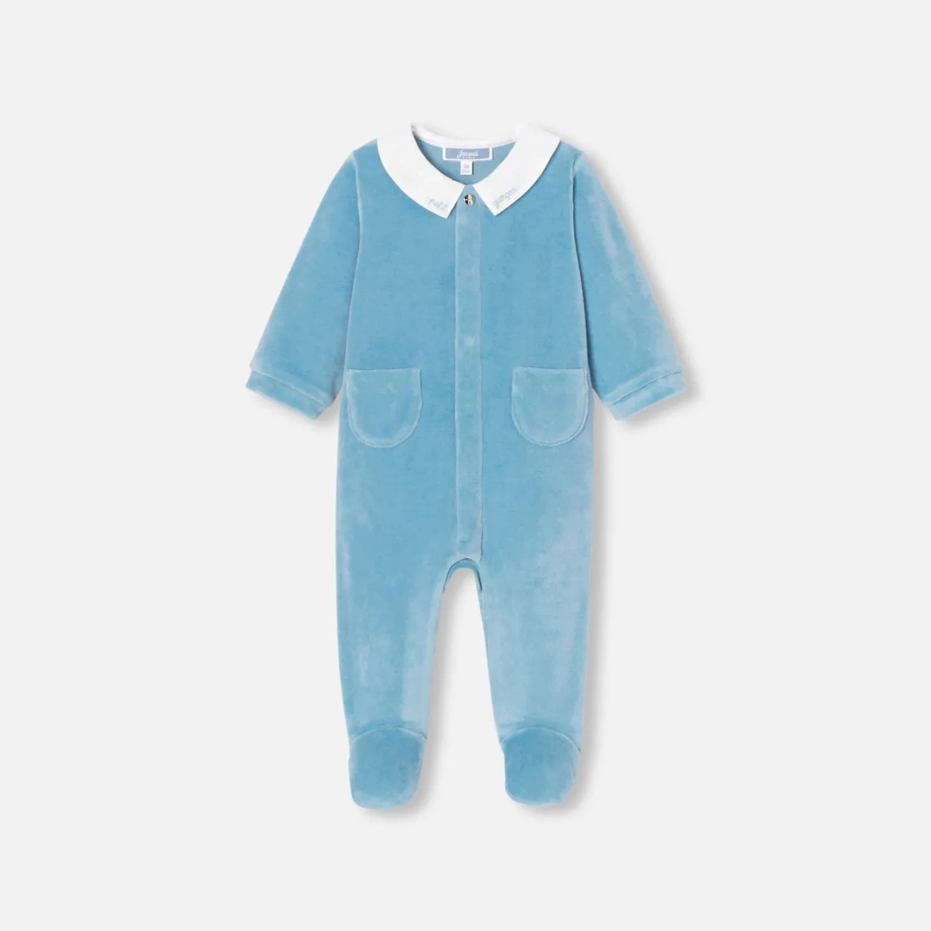 Jacadi Strampler|Strampler & Schlafanzüge>Strampler aus Samt für Baby Jungen WASSERBLAU