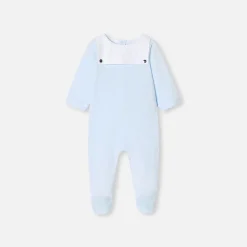 Jacadi Strampler|Strampler & Schlafanzüge>Strampler aus Samt für Baby Jungen HELLBLAU