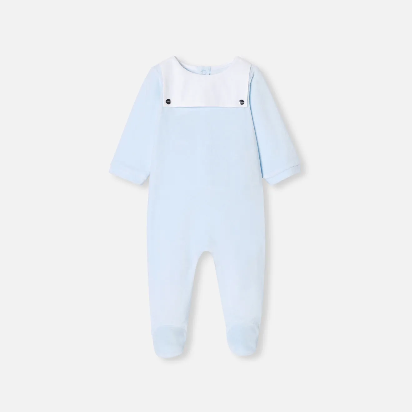 Jacadi Strampler|Strampler & Schlafanzüge>Strampler aus Samt für Baby Jungen HELLBLAU