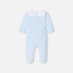 Jacadi Strampler|Strampler & Schlafanzüge>Strampler aus Samt für Baby Jungen HELLBLAU