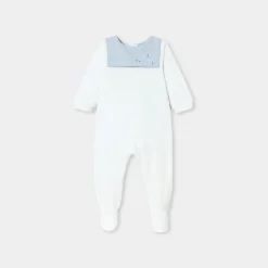 Jacadi Strampler|Strampler & Schlafanzüge>Strampler aus Samt für Baby Jungen JACADI WEISS
