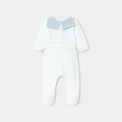 Jacadi Strampler|Strampler & Schlafanzüge>Strampler aus Samt für Baby Jungen JACADI WEISS