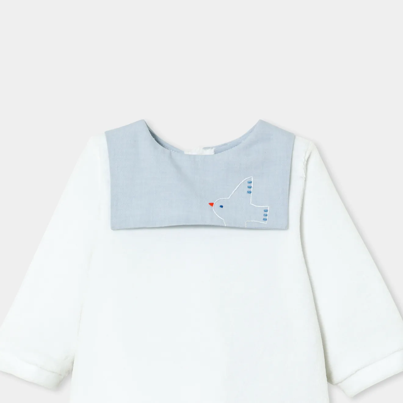 Jacadi Strampler|Strampler & Schlafanzüge>Strampler aus Samt für Baby Jungen JACADI WEISS