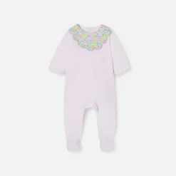 Jacadi Strampler|Strampler & Schlafanzüge>Strampler aus Samt für Mädchen ROSA BLASS JACADI
