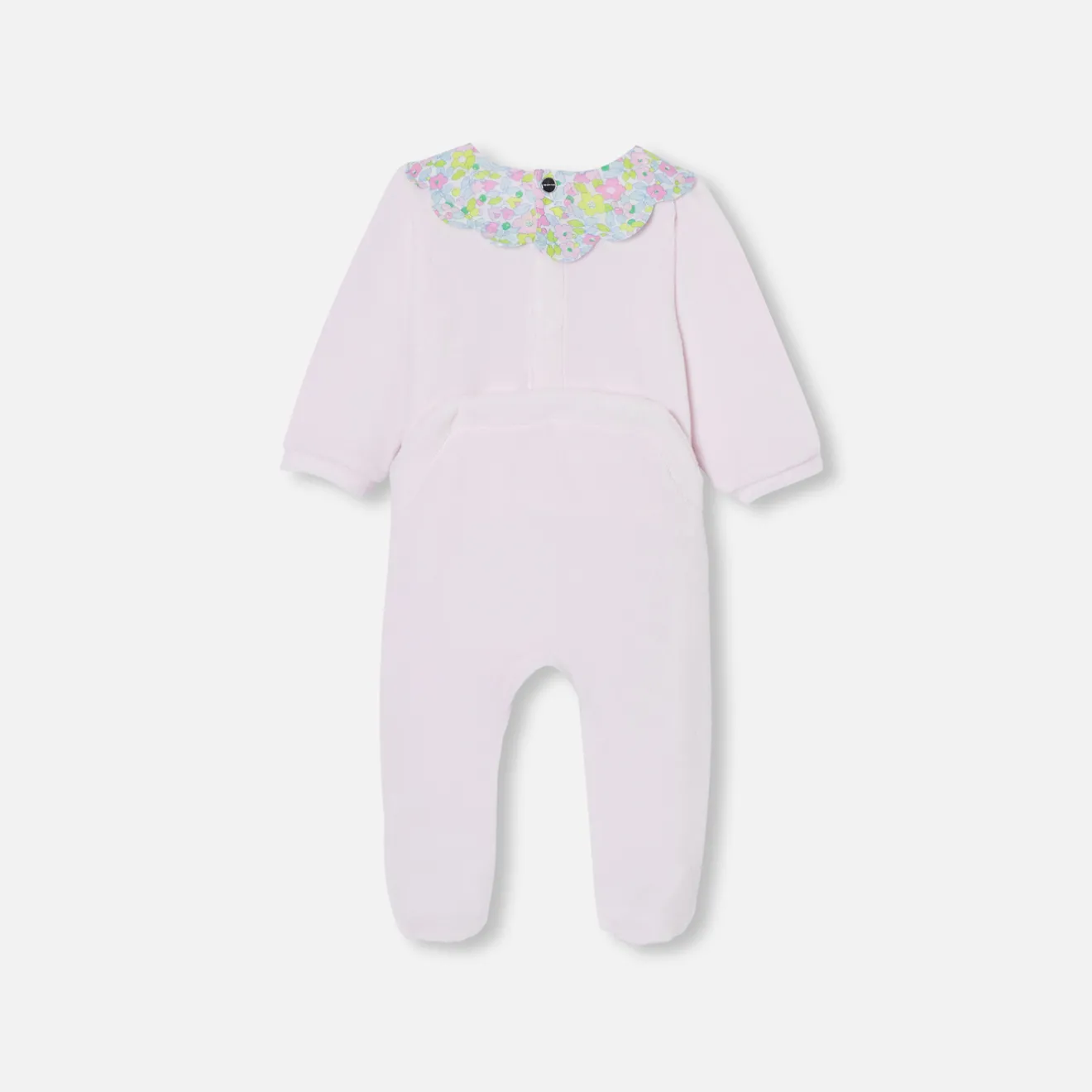 Jacadi Strampler|Strampler & Schlafanzüge>Strampler aus Samt für Mädchen ROSA BLASS JACADI