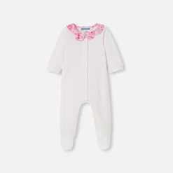 Jacadi Strampler|Strampler & Schlafanzüge>Strampler aus Samt für Mädchen ROSA BLASS JACADI
